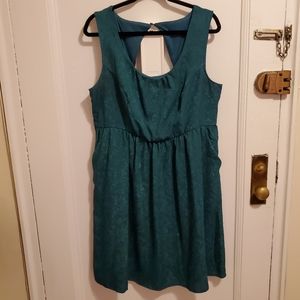 Torrid Size 16 Emerald Jacquard Dress
